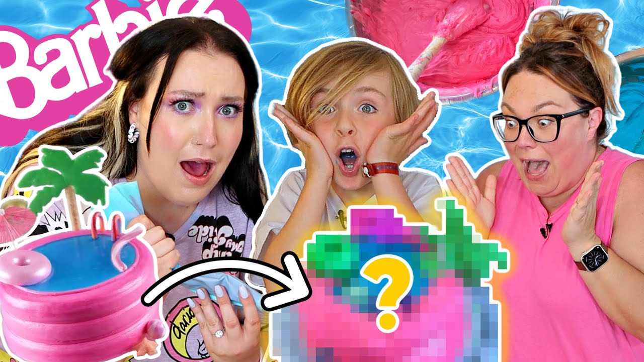 On reproduit un GÂTEAU PISCINE de BARBIE 👩‍🍳 (avec Paul!) |  2FILLESORDINAIRES