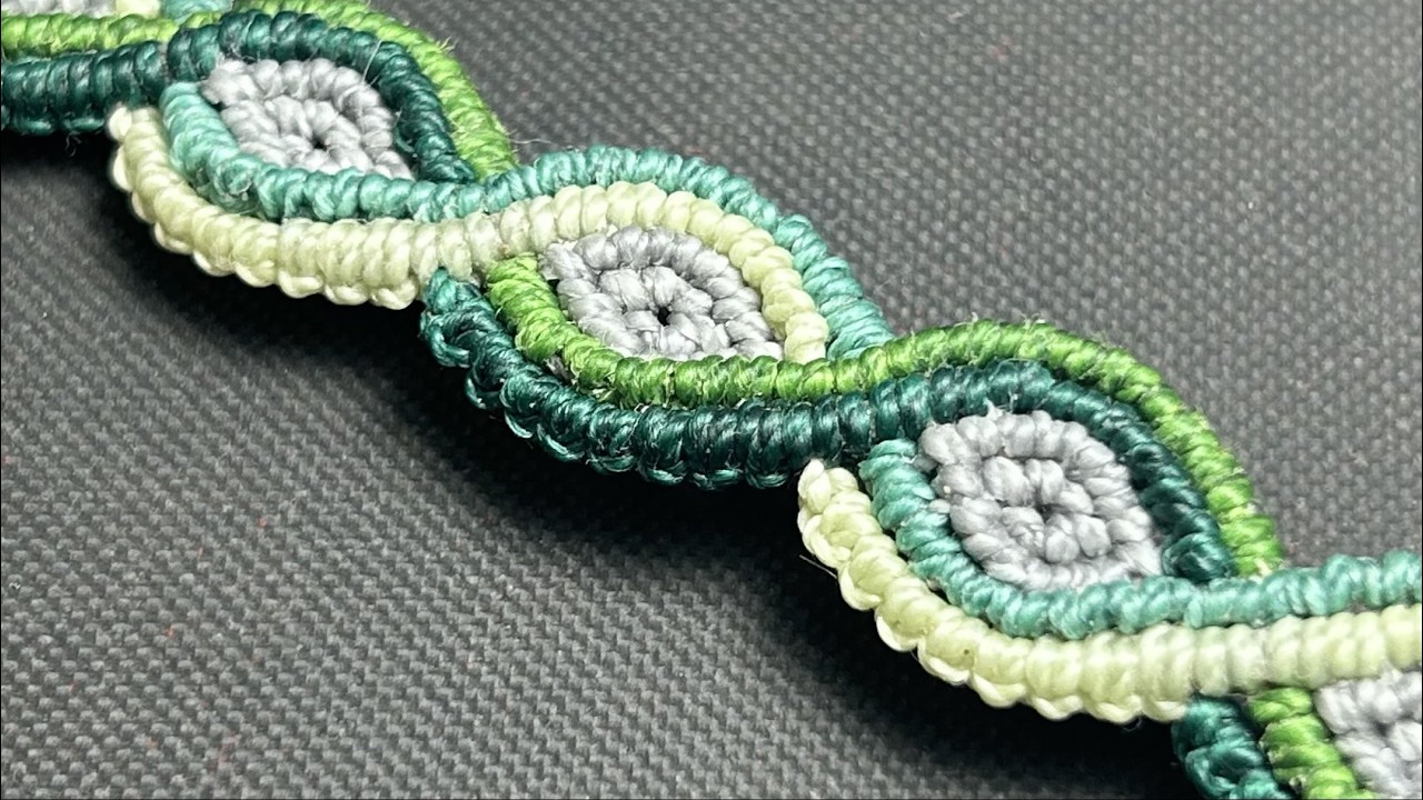 Pulsera de Macramé 4 Colores con Rombo | Macrame Bracelet Pattern Tutorial