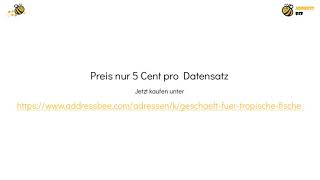 Geschäft Für Tropische Fische Adressen Kaufen Bei Addressbee.com 102 Adressen