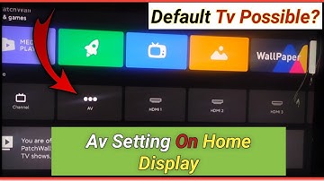 Av setting in Android smart tv | A/V not showing on smart tv | Av by default set settings#Technonir