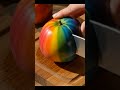 Slice the rainbow pumpkin.#slice #rainbow #asmr #cooker #food