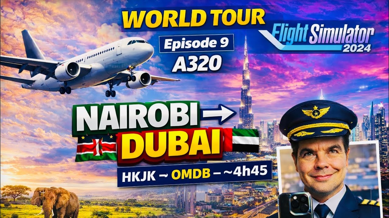 Flight Simulator 2024 ✈️ Nairobi - Dubai 🌍 World Tour E. 9