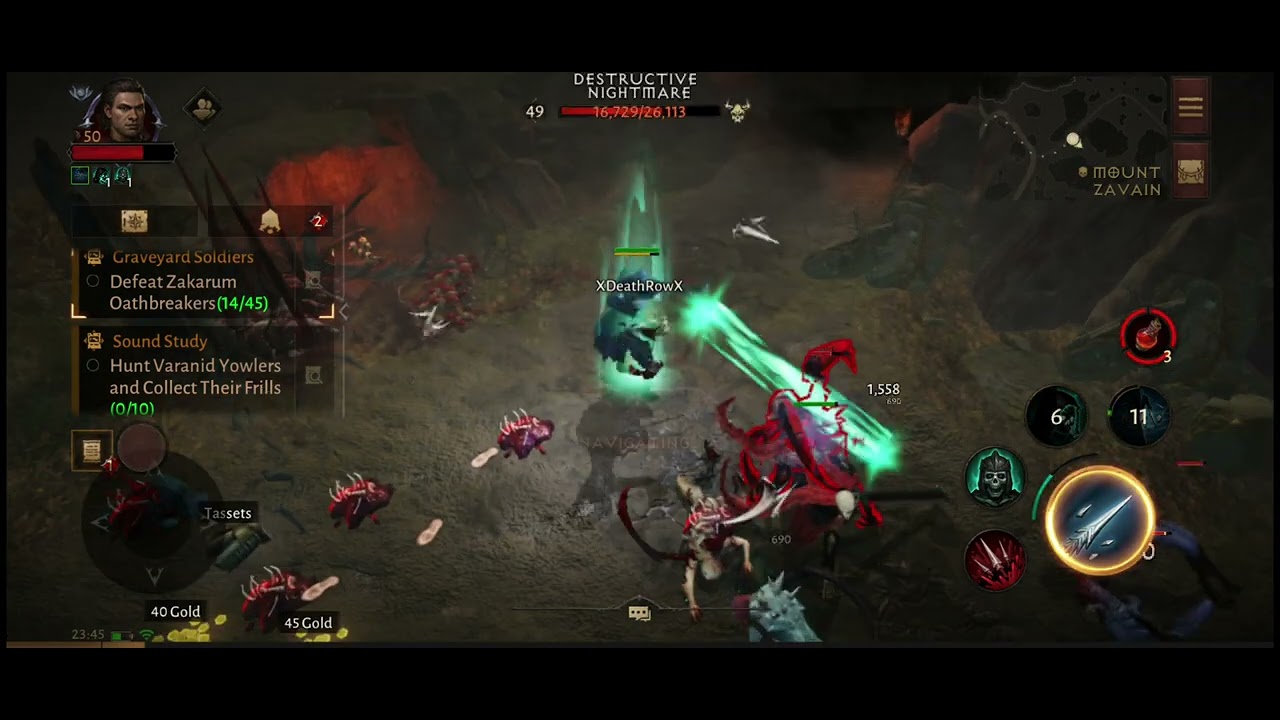 Level 50 Necromancer in Mount Zavain. Diablo Immortal gameplay YouTube