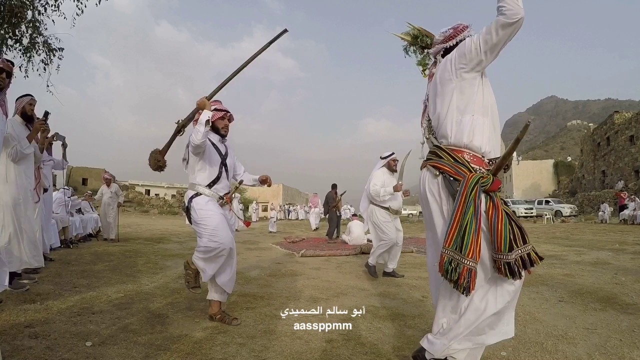 قبائل مركز #ختبة بمحافطة #المجاردة بمنطقة #عسير يحيون الموروث الشعبي بجبل #ريمان