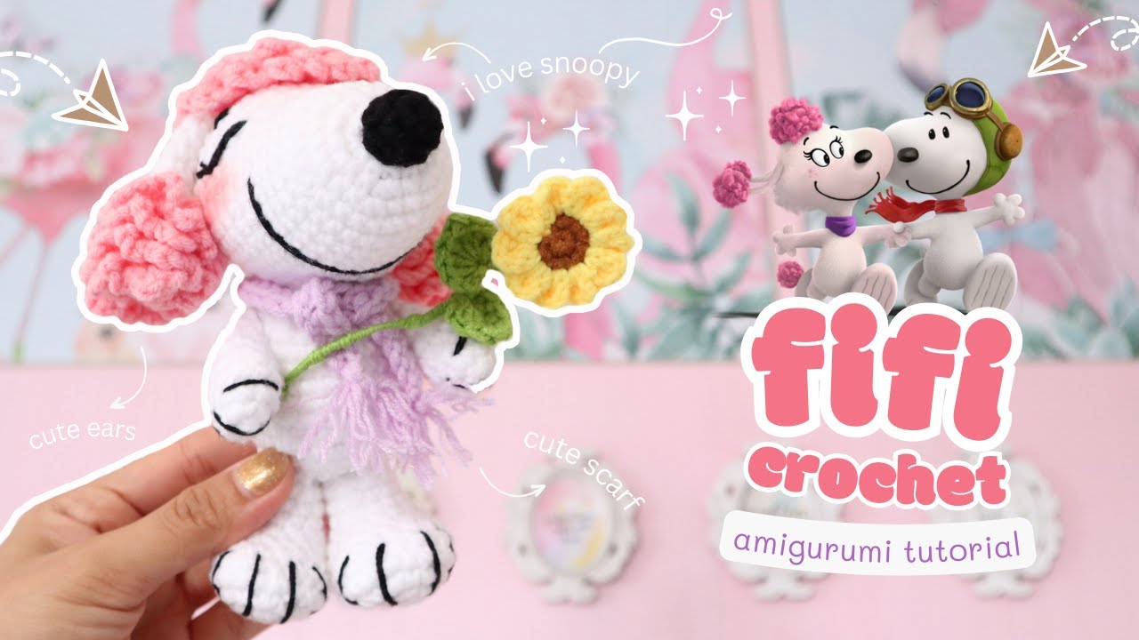 Fifi Crochet Amigurumi | Free Pattern and Tutorial | Snoopy Crochet