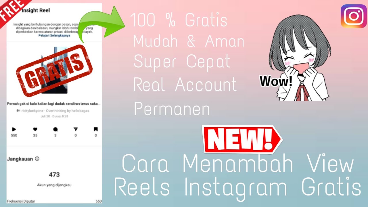 (Permanen) Cara Menambah View Reels Instagram Gratis