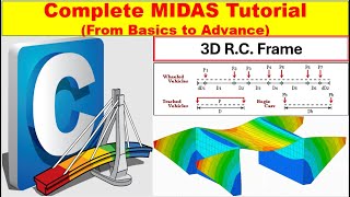 3D R.C.C Frame Design in MIDAS Software| Live Load Application in MIDAS | Basics to Advance screenshot 4