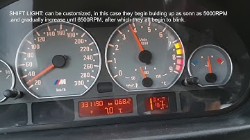 E46 M3 Cluster in 330iA, fully working, with updated gear display adaptation