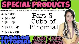 G7 - CUBE OF BINOMIAL Learning Task 2 Part 2 Week 6 | Tagalog Tutorial | MathTV PH