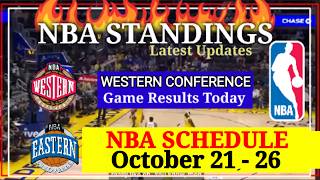 NBA Schedule Western Conference | NBA Standings Preseason Final Results & Regular Season Preview