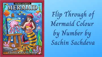 Flip Through of Mermaid Colour by Number by Sachen Sachdeva