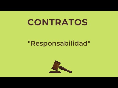 Video: Cómo Se Realizan Los Contratos De Responsabilidad Material