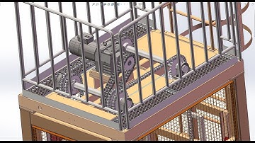 Factory reciprocating elevator-industrial 3D model : machine-world.net P667