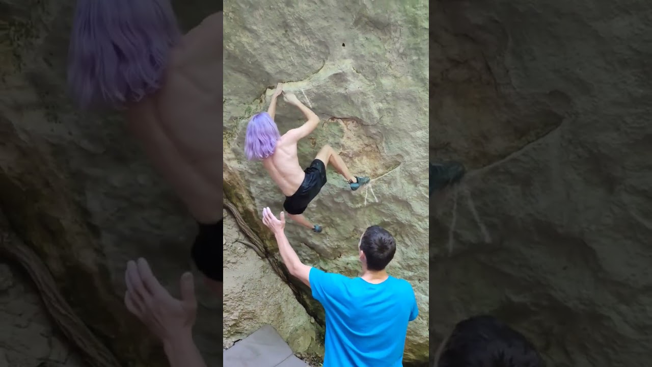 Bouldering 8a/V11 "Slam Dunk". Crimea 