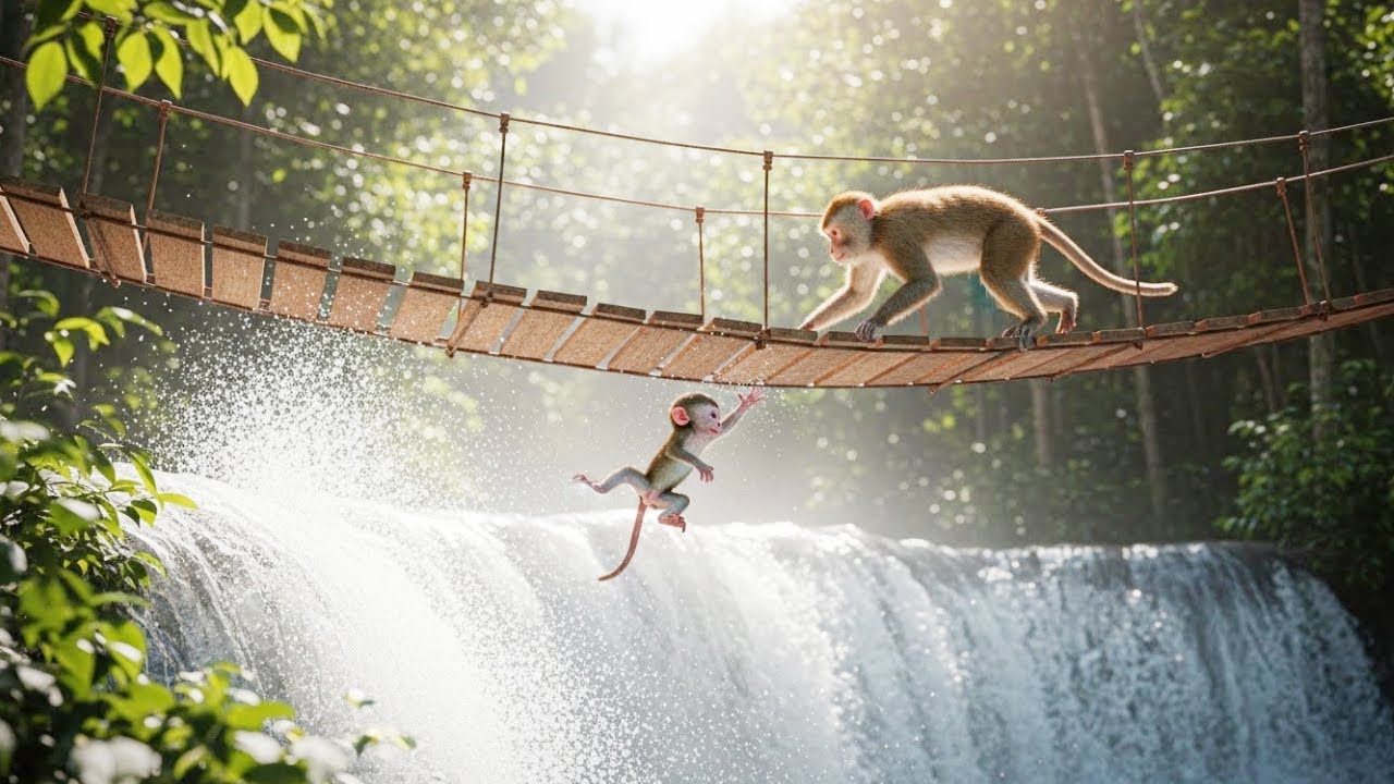 Mother Monkey’s Brave Rescue & Baby’s First Jungle Adventure 🐒🌿 | Real Wildlife Moments