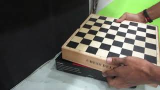 Wood Chess Open Box View