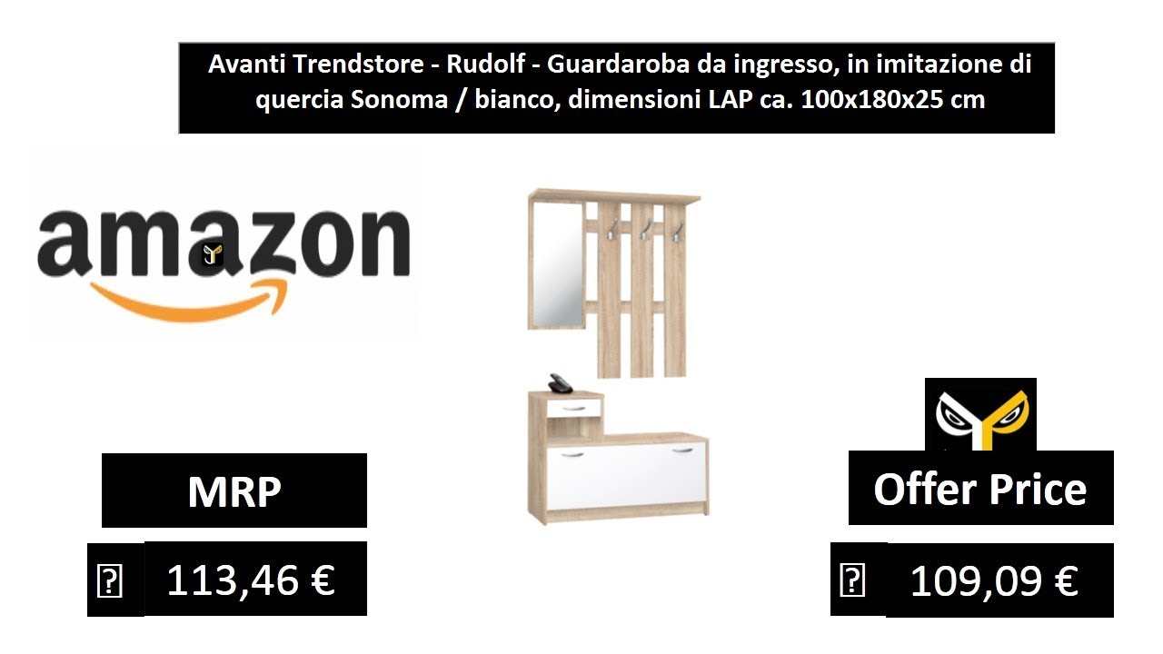 Avanti Trendstore - Rudolf - Guardaroba da ingresso, in imitazione