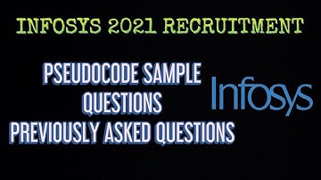 INFOSYS 2021 ONLINE TEST PSEUDOCODE SAMPLE QUESTIONS - PREVIOUSLY ASKED QUESTIONS