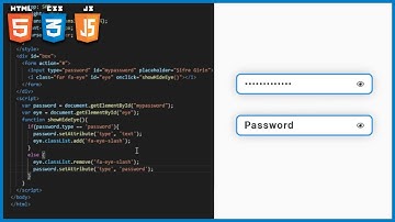 Show/Hide Password Toggle With Javascript | Javascript ile Şifreyi Göster/Gizle