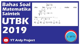 Bahas Soal Matematika : UTBK 2019 Matematika Saintek No. 2, Limit.