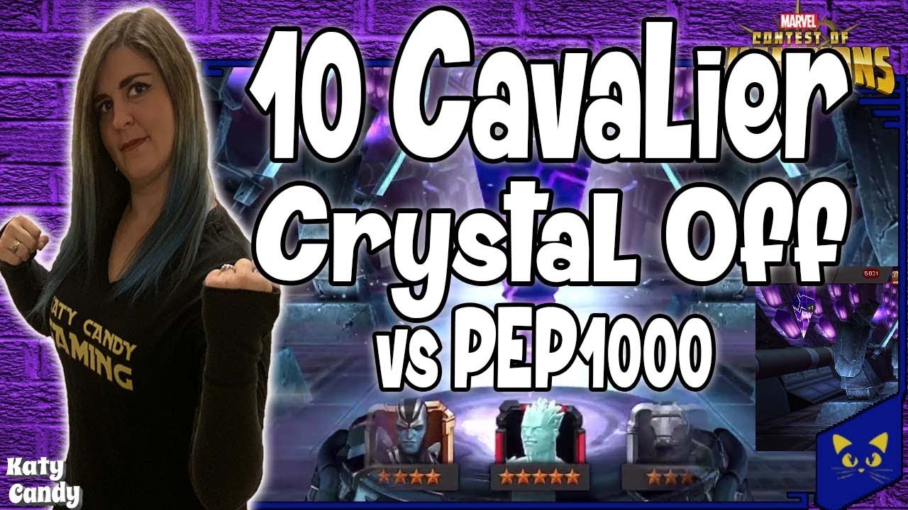 10 Cavalier Crystal Spin off vs Pep1000 | Marvel Contest of Champions