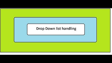 Selenium WebDriver -How to handle drop down list using Selenium web Driver