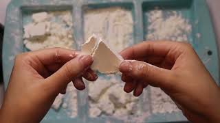 Mini Cornstarch Water Chunks Crunchy ASMR Eating