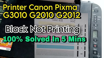 G3010 Black Ink Not Working | Canon G3010 G2010 G2012 | Black Ink Not Printing Problem Solved