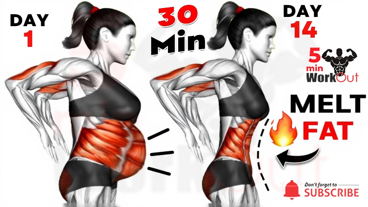 30 Min Standing Abs Workout to Burn Stubborn Belly Fat🔥Slim Waist Fast Killer Home Workout