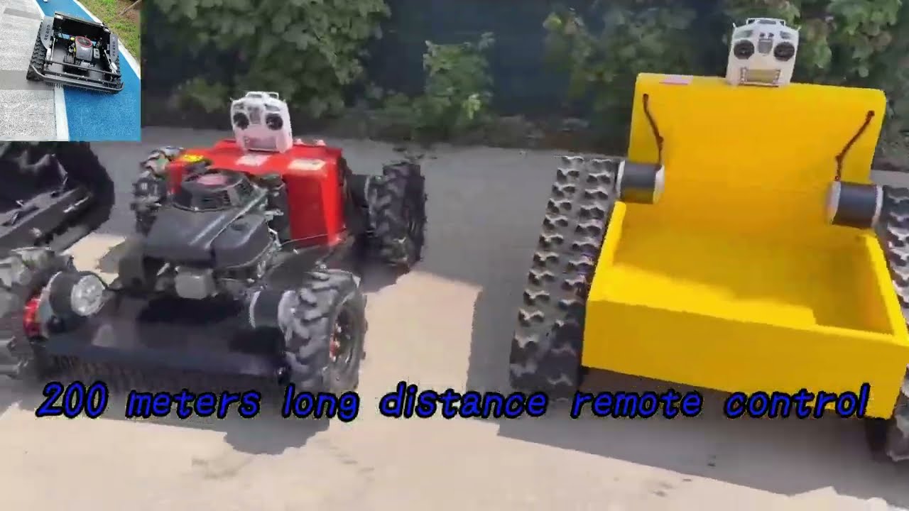 petrol zero turn 200 meters long distance control remote operated lawn mower trimmer