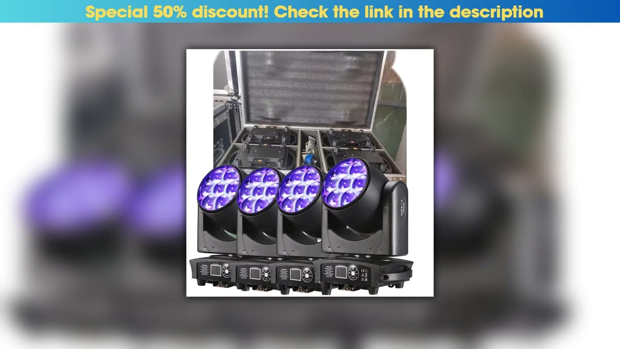 Flash Sale 4PZ/Lyre Sharpy LED Beam + Wash 7x40W 4 in1 RGBW Zoom testa mobile DMX per NightClub Dj•