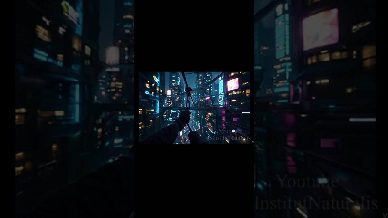 INSANE Cyberpunk Zipline POV – 8K Futuristic City Ride!