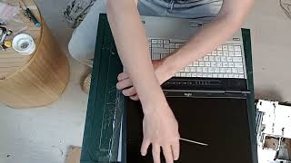 Fujitsu Lifebook E751 - disassembly replace - LCD screen motherboard keyboard palmrest bottom case.
