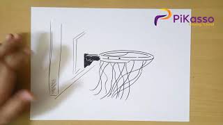 How to Draw a Basketball Hoop step by step