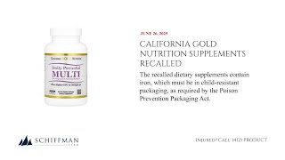 California Gold Nutrition Iron Supplements Recalled
