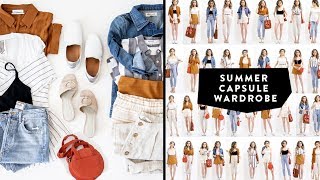 12 Pieces 35 Looks Capsule Wardrobe Summer Lookbook 2018 Minimalist Wardrobe Miss Louie