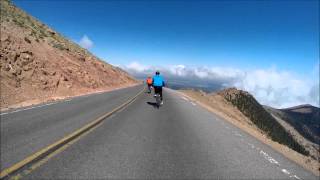 Biking down Pikes Peak