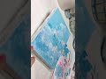 アクリル絵の具で可愛い！入道雲の絵を描く☁️/gouache painting