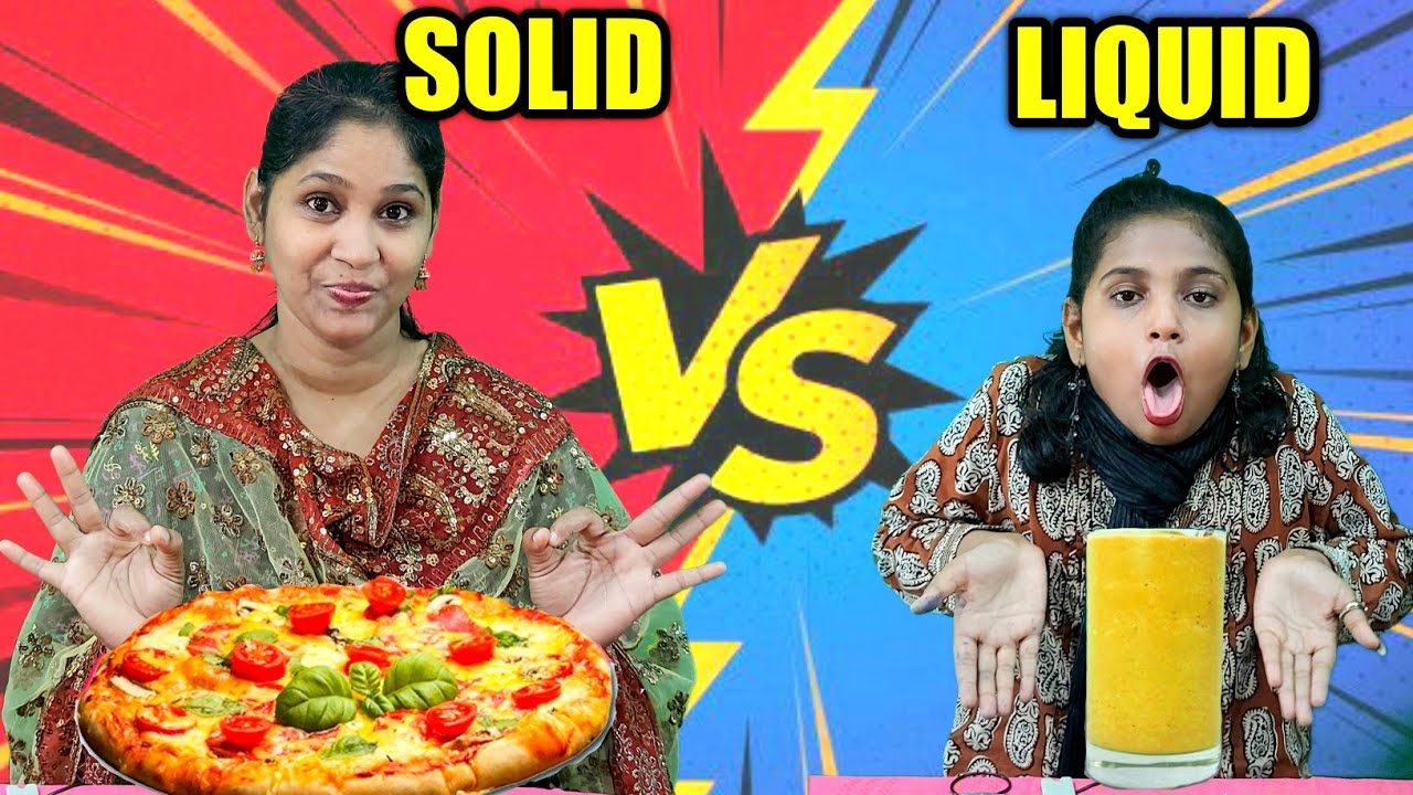 Solid vs Liquid Challenge | Food challenge in Tamil | Monika Prabhu