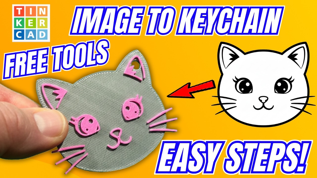 Image to Keychain: Easy Tinkercad Steps, SVG edit & Free Tools 💯🔥