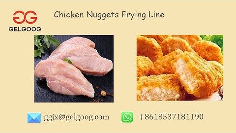 Video of Commercial Chicken Nugget Fryer Machine Line @gelgoog.com