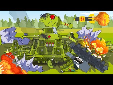 Monster Truck KB-44 animation about tanks. Cartoon tank attack. World ...