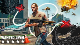 Can You Cross GTA 5 ON FOOT With MAX WANTED LEVEL?