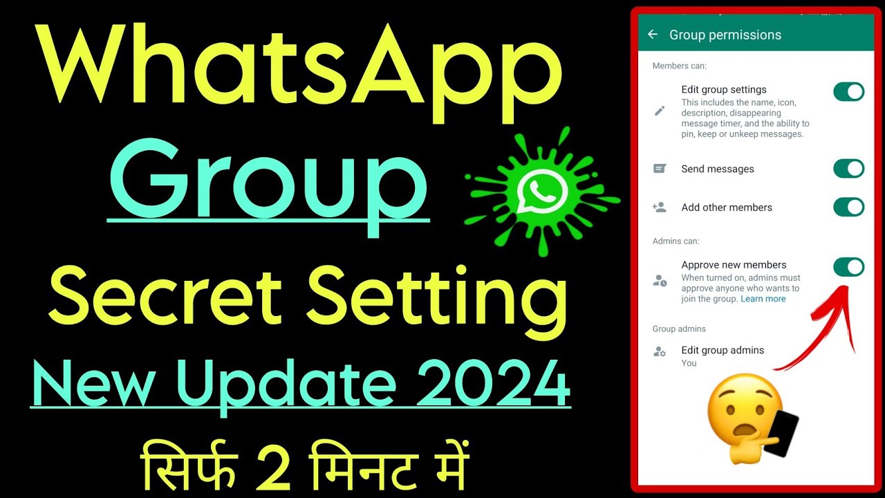 Whatsapp Group Settings Update 2024 