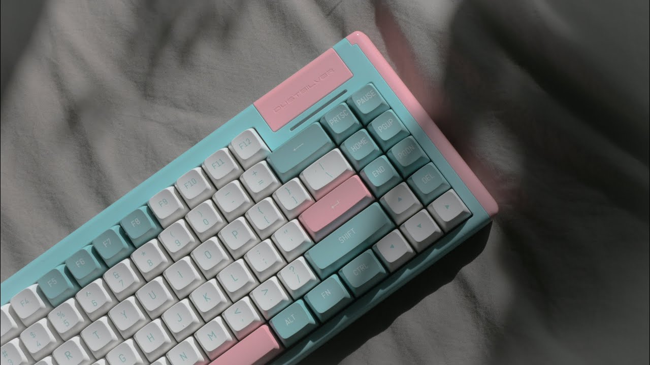 dustsilver k84 blue pink milkshake build guide + sound tests | gateron