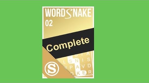 Puzzle Page Word Snake Issue 2 Answers