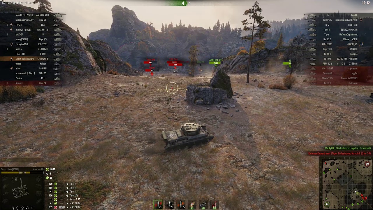 fire effect for video Ace Tanker with Cromwell B with 3563 dmg, High Caliber and Oskin's Medal