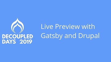 Live Preview with Gatsby and Drupal