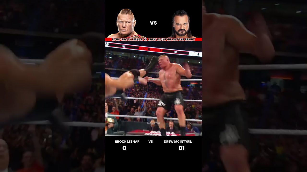 Every Brock Lesnar Vs Drew McIntyre Match Result Edit Wwe