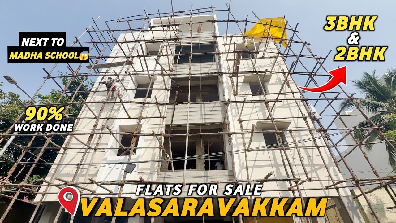 90% Work Done😍Flats for sale in Valasaravakkam🏡Near Upcoming Metro😱
